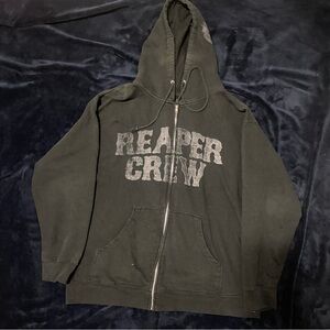 Sons Of Anarchy Reaper Crew Zip Up with Scythe Graphic